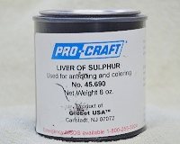 Traditionally, liver of sulfur for jewelry making comes in lump form in an airtight metal canister.