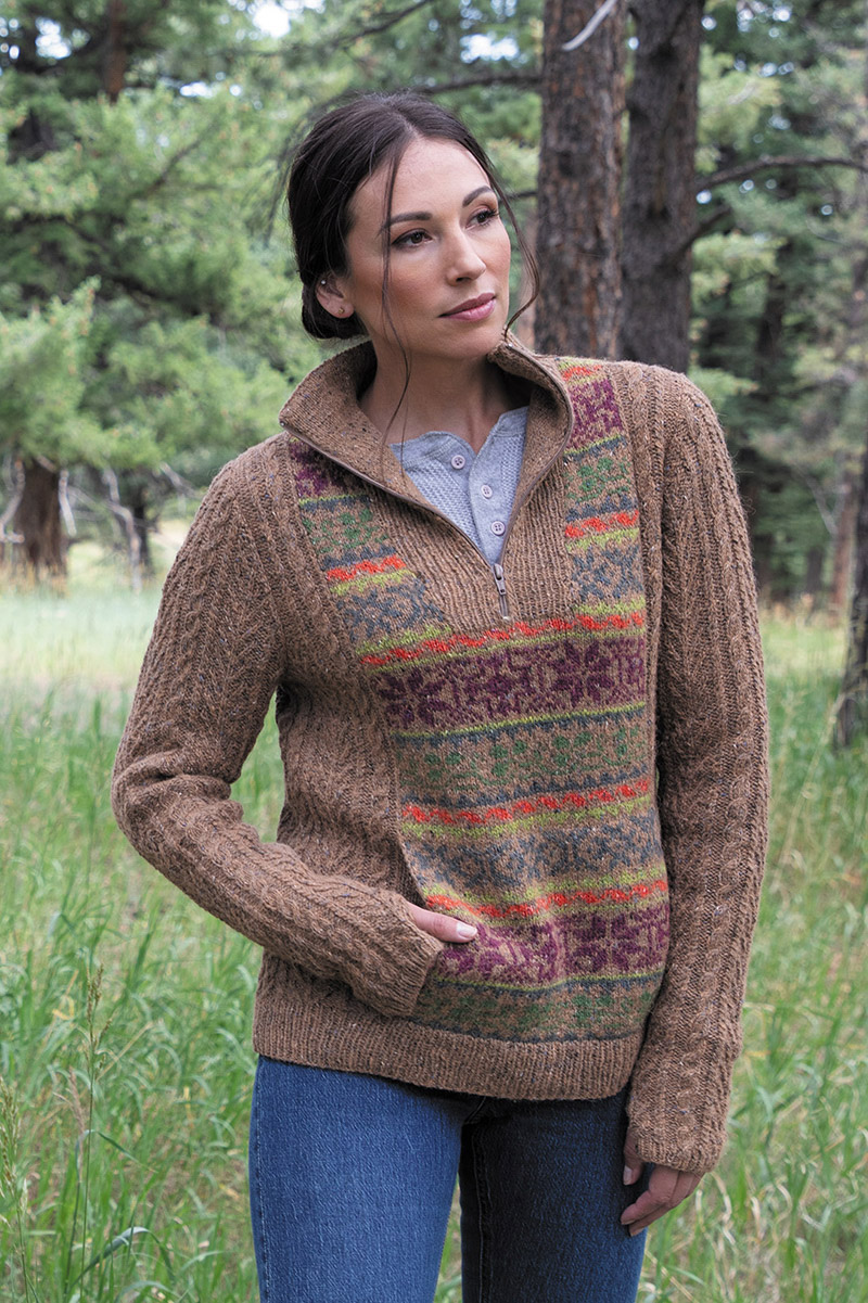 NKNIT pattern pullover sweat ⓪ Gelid Quarter-Zip Pullover Knit Pattern Download