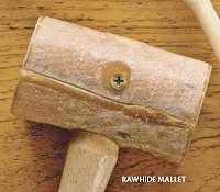 Rawhide mallet jewelry hammer.