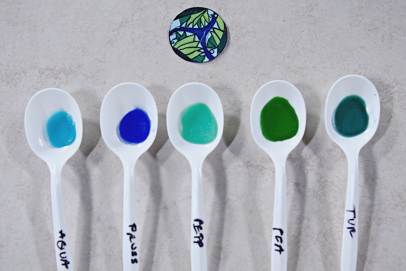 playing with faux cloisonné enamels