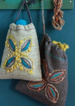 Bay Leaf Bag pg 44 bag with embroidery