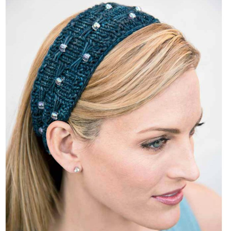 Free Knitting Pattern: Beads and Bows Headband Free Knitting Pattern: Beads and Bows Headband