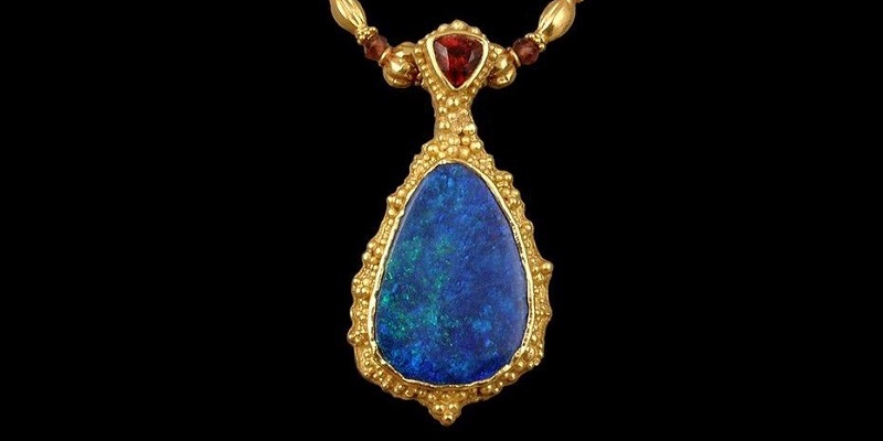 Lynette Cederquist opal garnet pendant jewelry arts