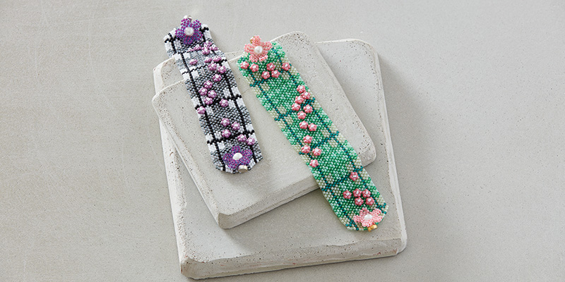Blooming Tartan Bracelet by Katie Dean Blooming Tartan Bracelet by Katie Dean
