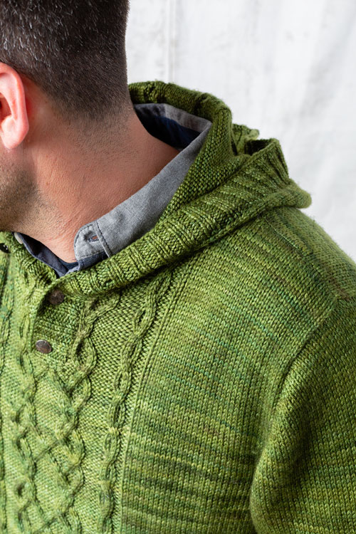 Brilliant Cables Hooded Sweater Knitting Pattern Download
