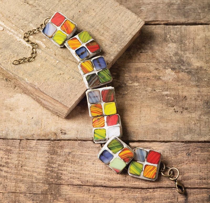 exotic jewelry designs: Gaudi Tile Bracelet by Anne Potter