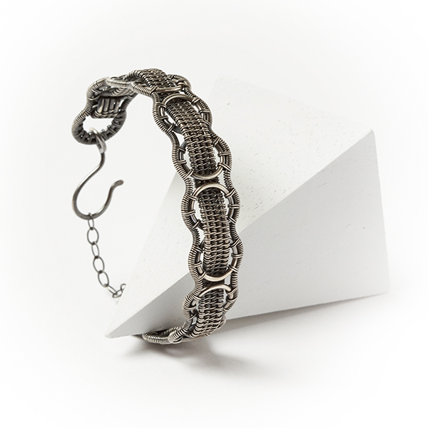 wire jewelry: Interlace Bracelet by Sarah Thompson from Woven in Wire