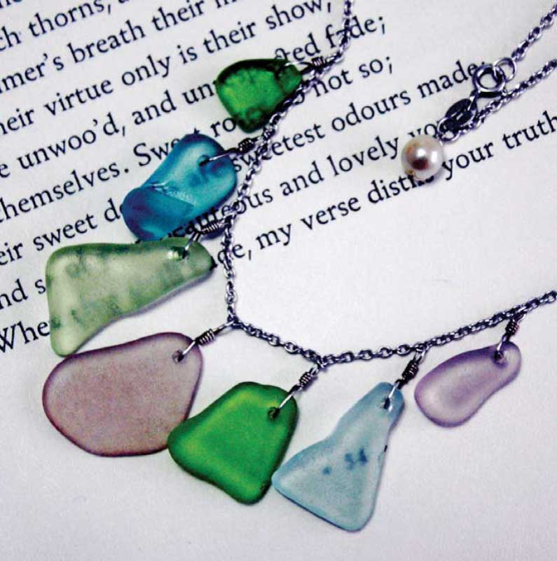 Veteran Jenifer Bellefleur sea glass necklace