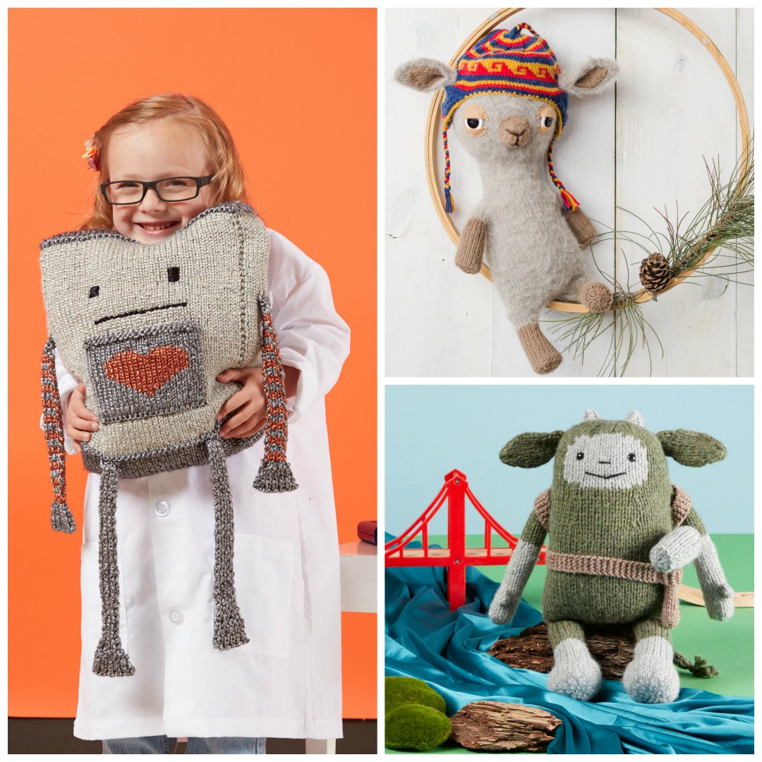 Knitting toys for kids is the best, because you know your gift will be loved (and the knitting is a blast). Try Mr. Robotics, Liam the Llama, or Tedmund Troll. | Photos by George Boe and Harper Point Photography