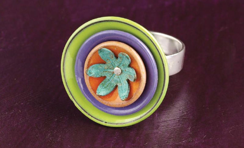 Ring Around the Posy by Jane Dickerson- metal jewelry from Wire + Metall by Denise Peck and Jane Dickerson