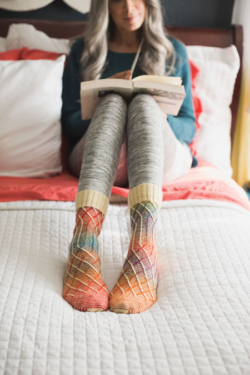 Slippery Slope Socks General Hogbuffer knit socks pattern