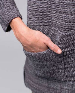 The slit pocket method is one way to add patch pockets to your knitted sweaters.