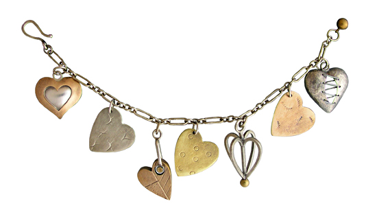 heart charm bracelet by Thomas Mann