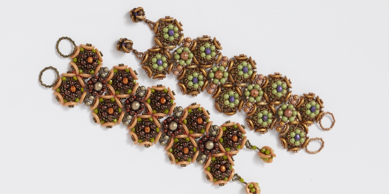 <em>Beadwork</em> Alternate Colorway Information for Agnieszka Watts’s Gardens of Eden Bracelet Pattern <em>Beadwork</em> Alternate Colorway Information for Agnieszka Watts’s Gardens of Eden Bracelet Pattern