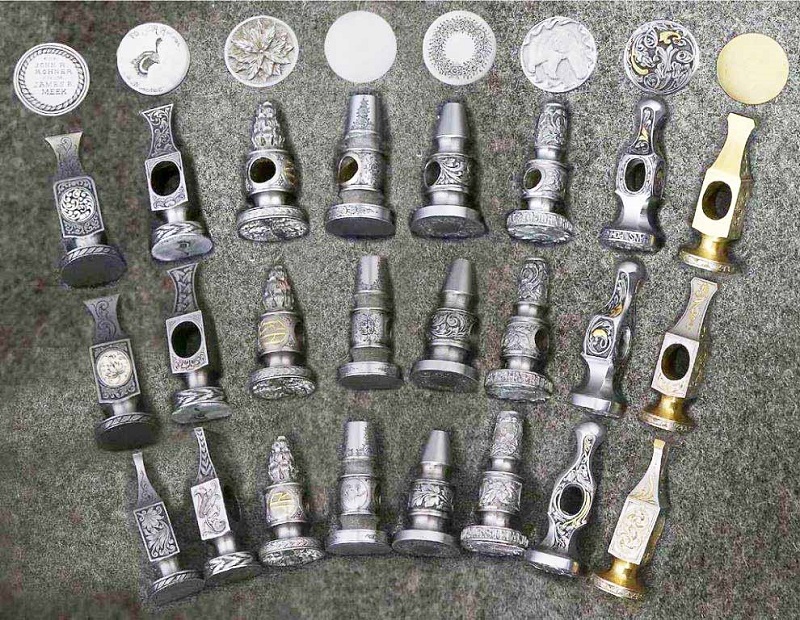 John Rohner's collection of engraved chasing hammers