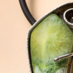Detail of Lexi Erickson’s Wavellite Pendant; photo: Jim Lawson