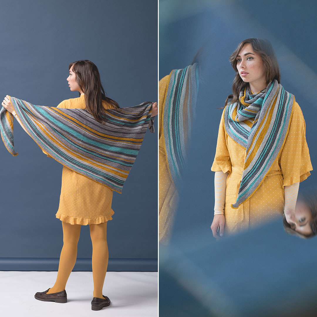 The Millcroft Shawl from knitscene Winter 2018, designed by Kim McBrien Evans. | Photo by Harper Point Photography