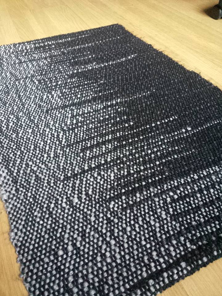 Check out this clasped-weft rug, woven on a rigid-heddle loom by a Weaving Today member!