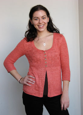 Knitting Gallery - Printed Silk Cardigan Bertha