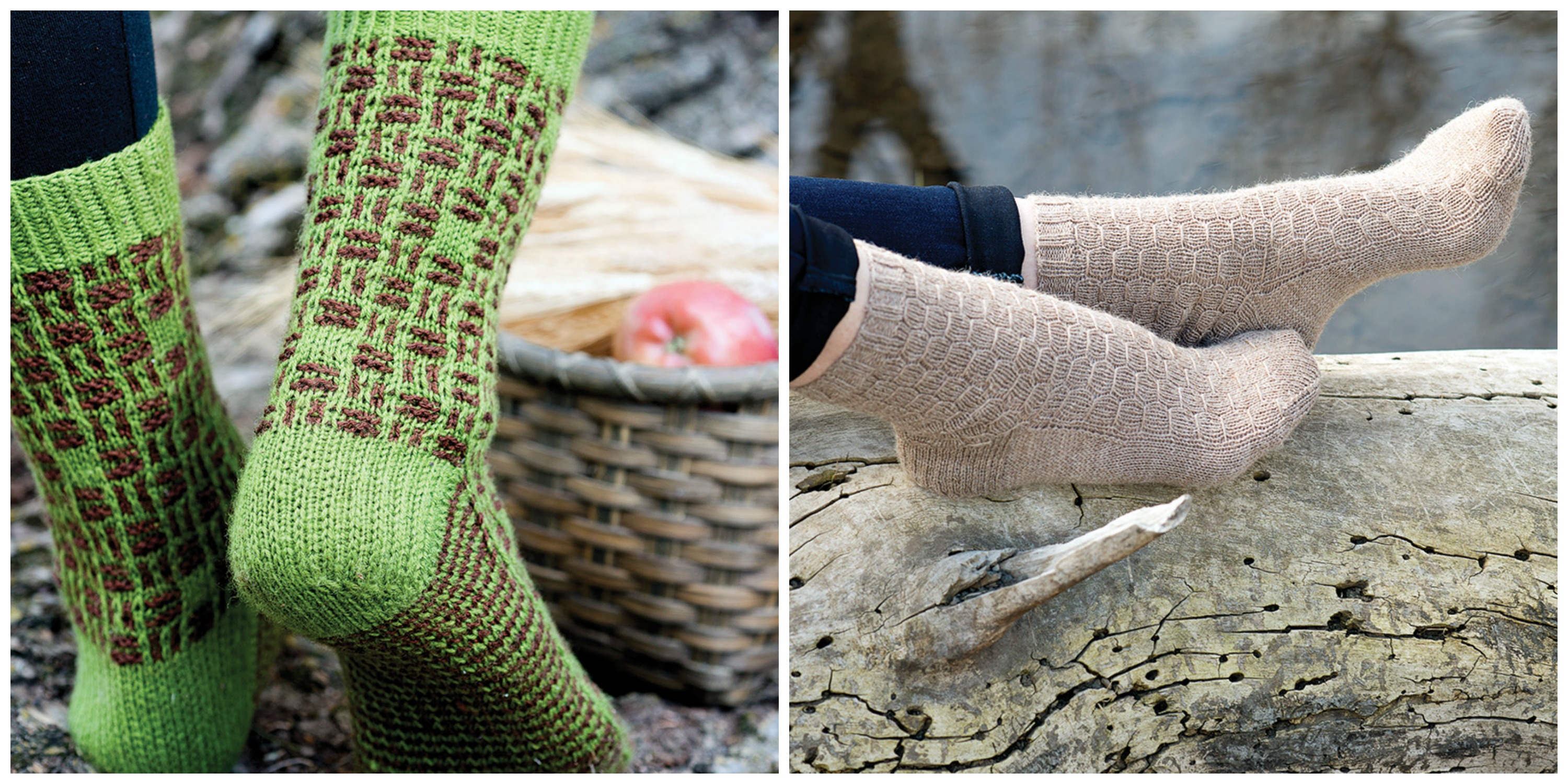 Slipstitch knitting introduces color and/or texture.