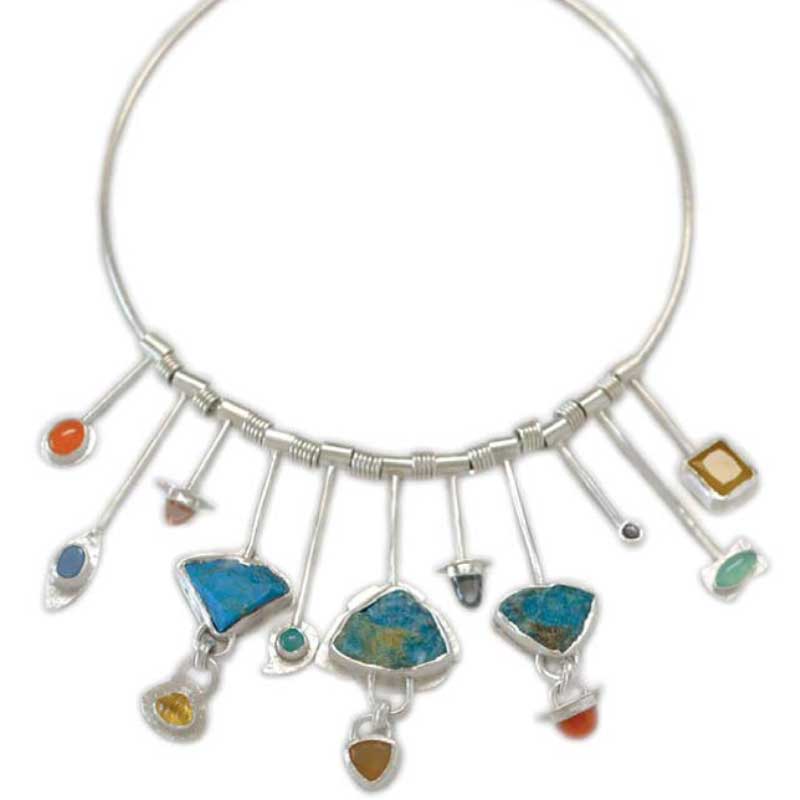 Veteran and jewelry designer Tara Hutchinson multi-gemstone necklace